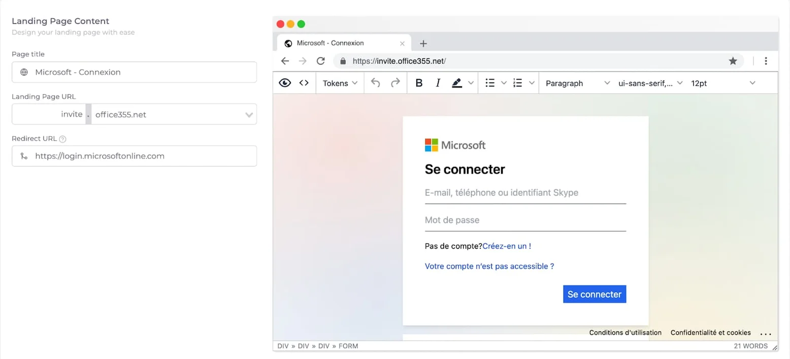Contenu landing page