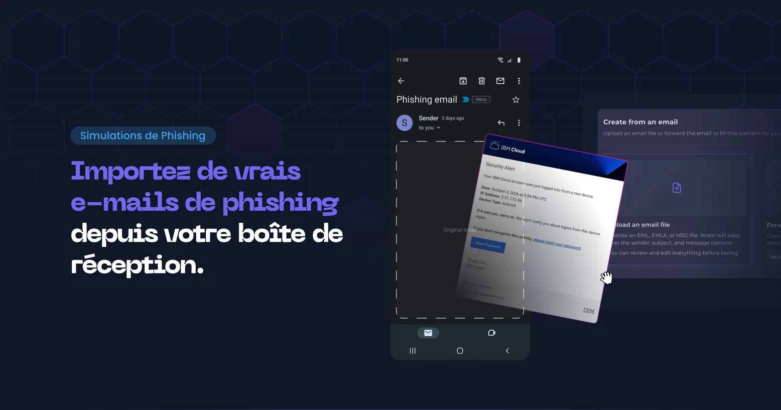 Import d’e-mail de phishing dans Arsen