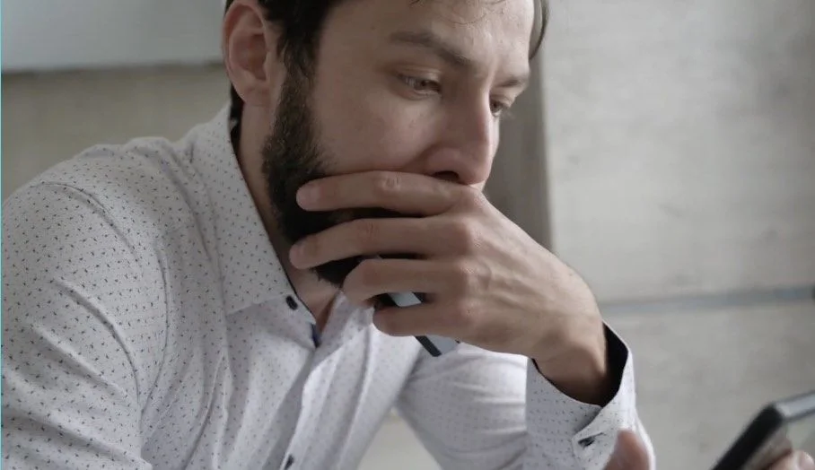 Homme stressé