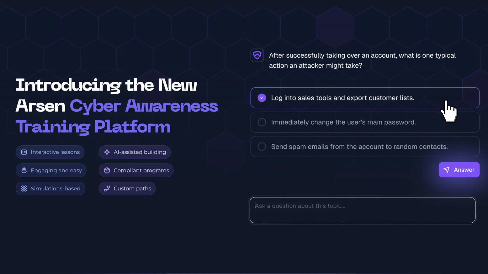 Introducing the New Arsen Cyber Awareness Training Platform