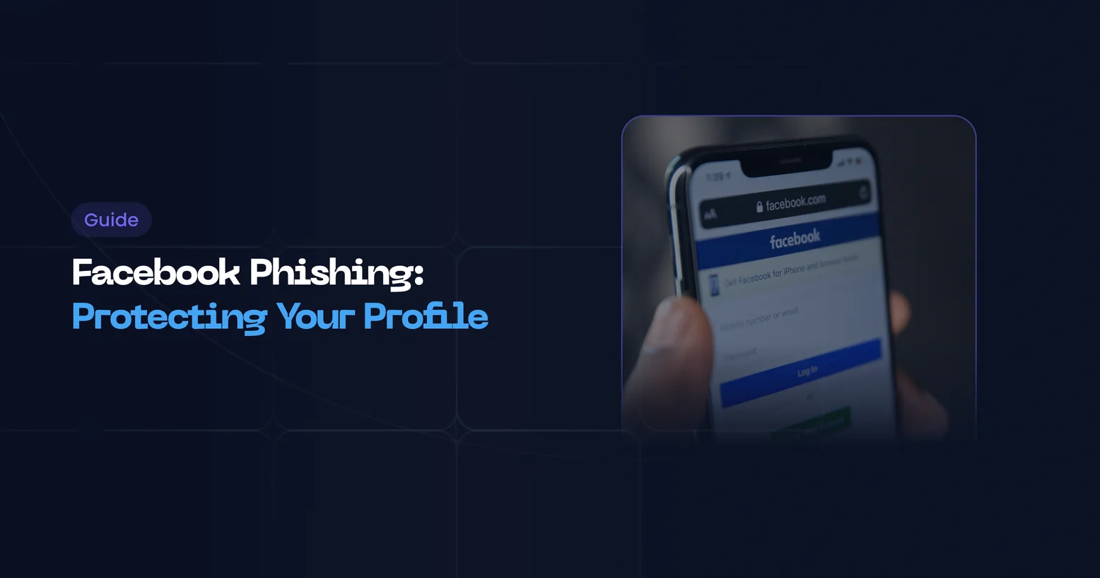 Facebook phishing warning on a laptop login screen