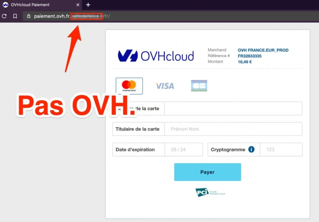 Vérifier l'URL du formulaire