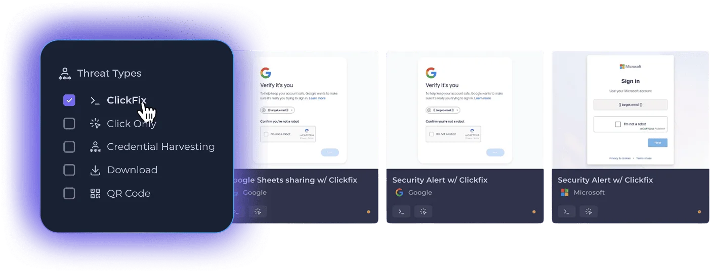 Scenarios ClickFix Arsen