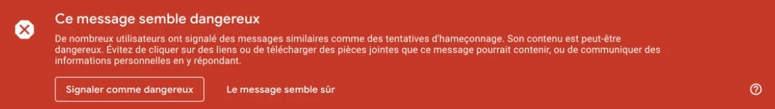 Alerte sécurité Google