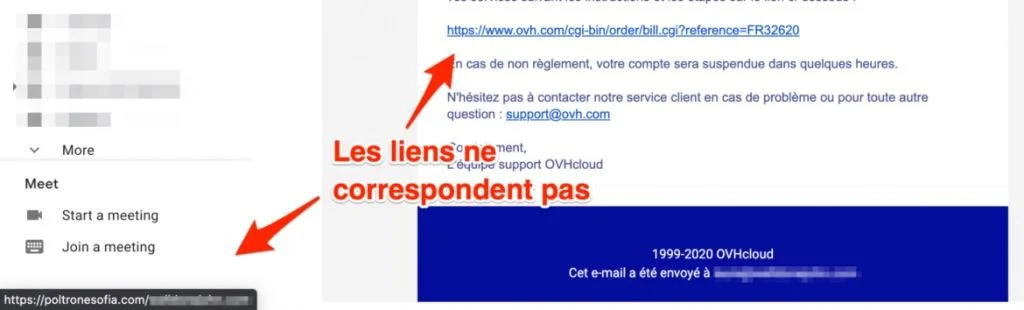 Vérifier que les liens correspondent