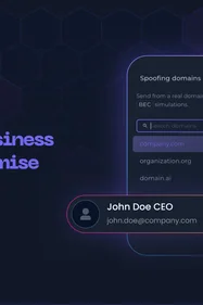 BEC Simulation: run phishing simulations from your own organization domain