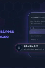 BEC Simulation: run phishing simulations from your own organization domain