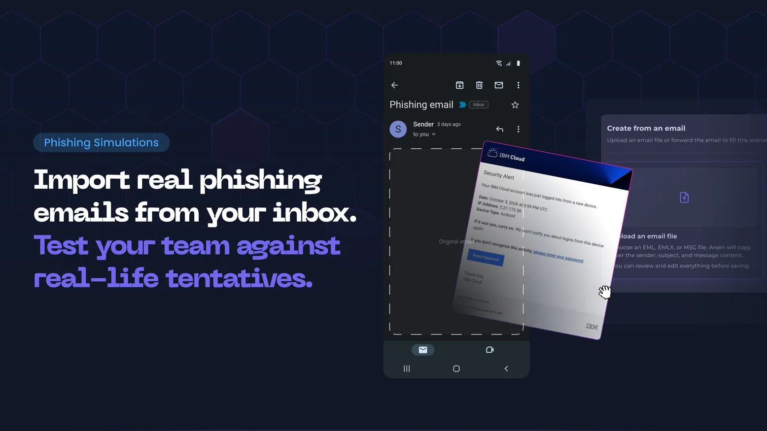 Phishing Email Import: build phishing scenarios from real-world emails