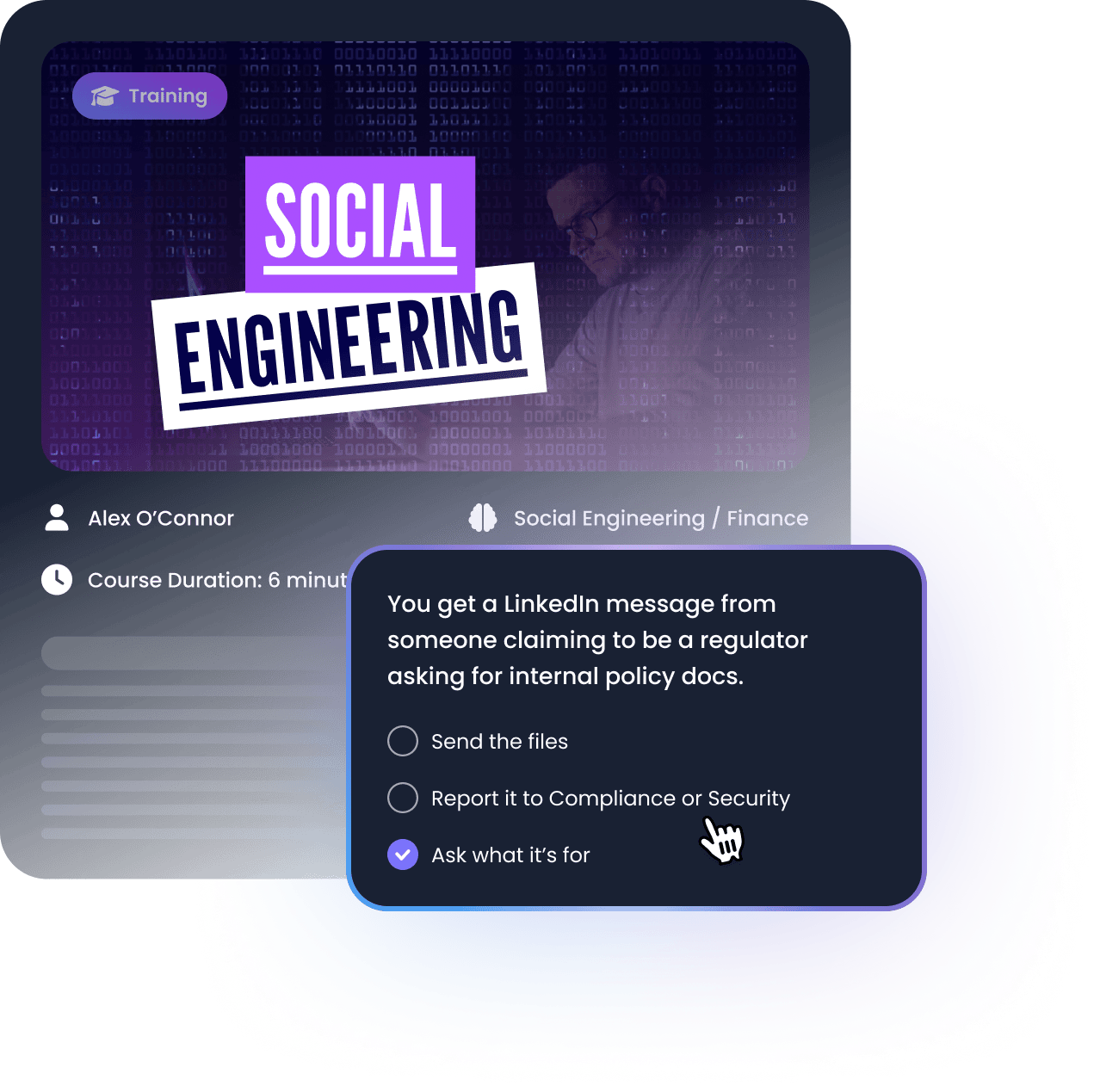 Micro-learning content for financial services employees