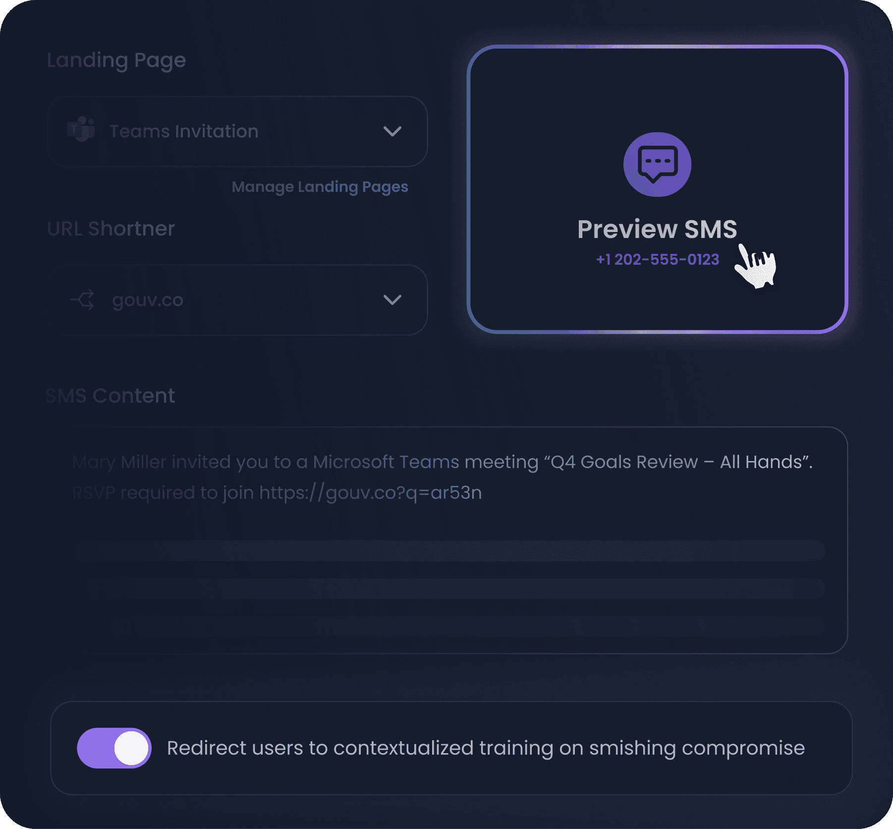 Simulation de smishing