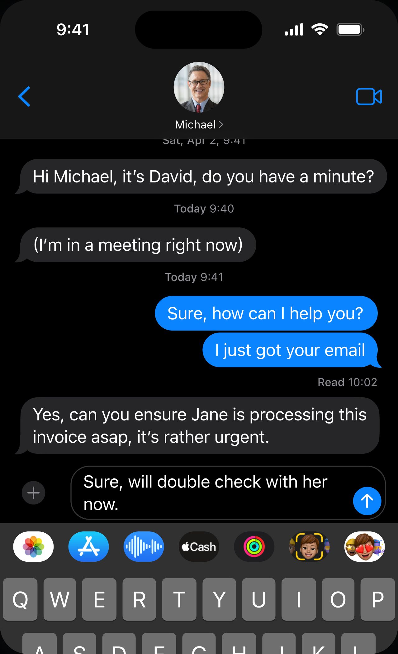 CEO Fraud Text Message